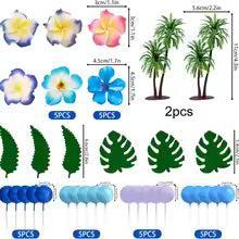 42pc Hawaiian Theme Cake Decorating Kit