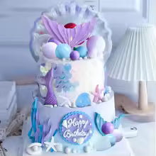 26PC Mermaid Cake Decorating Set - Purple