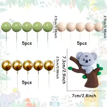 16Pc Koala Cake Decorating Kit