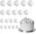 5PC Ball Topper - White - Assorted Sizes