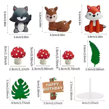 15PC Woodland Cake Decorating Kit