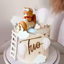 13PC Airplane / Bear Cake Topper Set