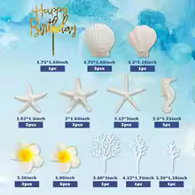 21pc Hawaiian Theme Cake Decorating Kit