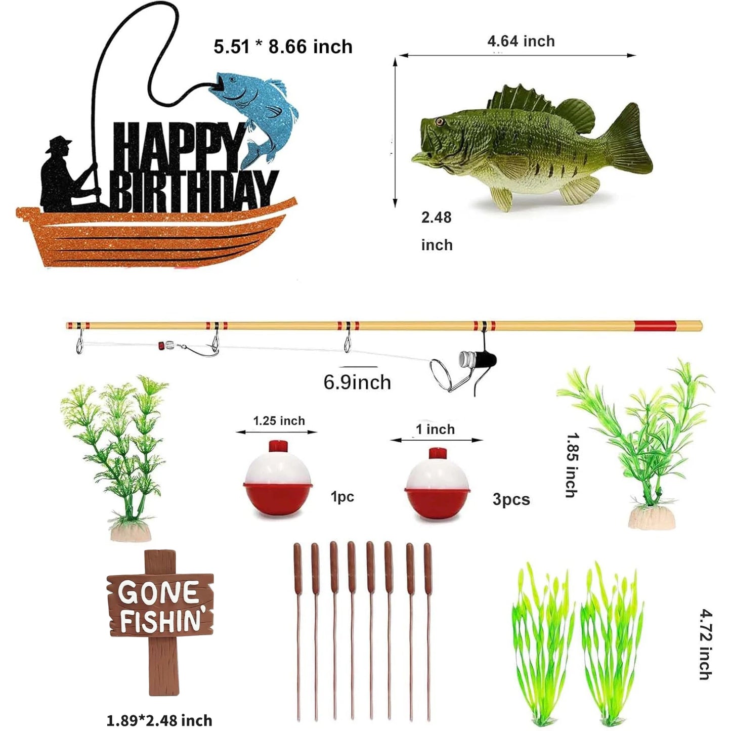 Boat Fishing Cake Decorating Kit