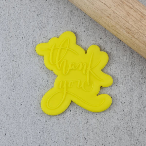 Custom Cookie Cutters Debosser and Cutter Set - Thank You.