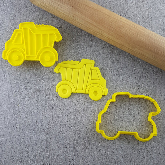 Custom Cookie Cutter - Dump Truck Cutter and Embosser Set.