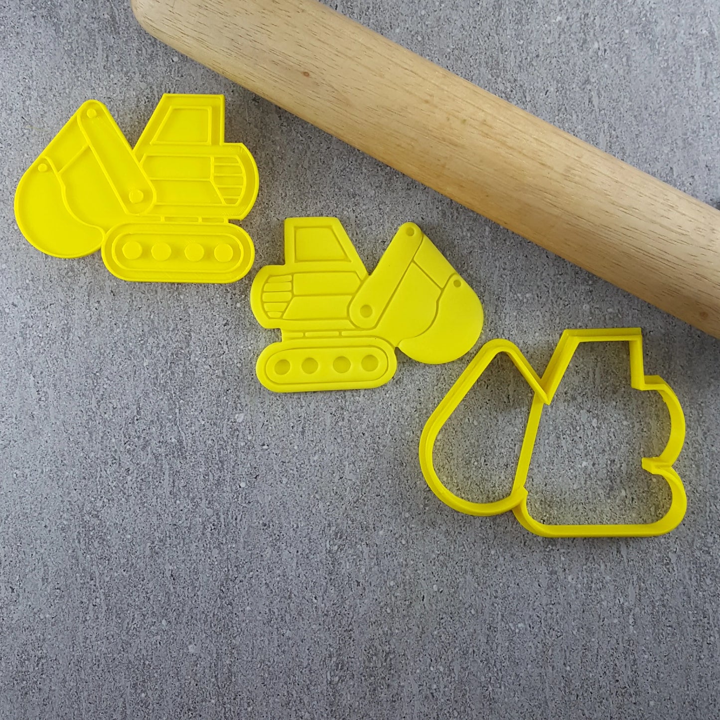 Custom Cookie Cutter - Digger Cutter and Embosser Set.