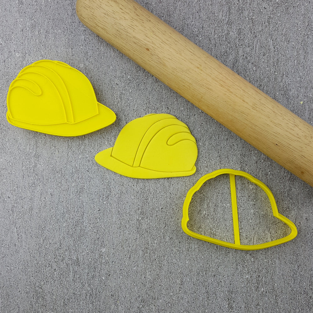 Custom Cookie Cutter - Hard Hat Cutter and Embosser Set.