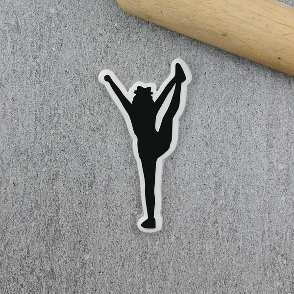 Custom Cookie Cutters Cutter and Debosser Set - Cheerleader Leg Up.