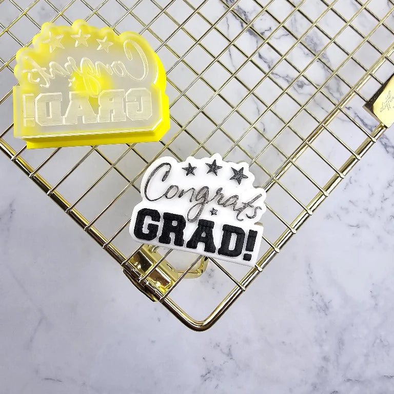 Mini Congrats Grad Cutter and Debosser Set.