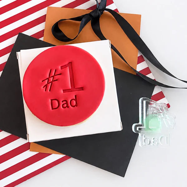 Custom Cookie Cutters - (SweetP) - #1 Dad - Text