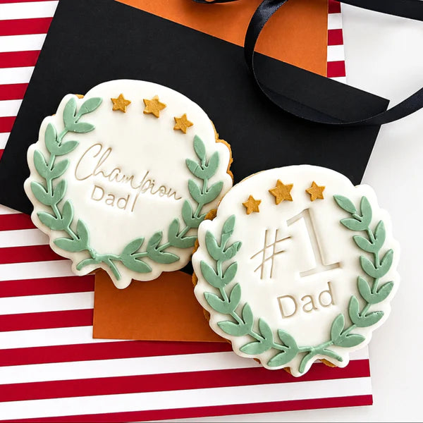 Custom Cookie Cutters - (SweetP) - #1 Dad - Text