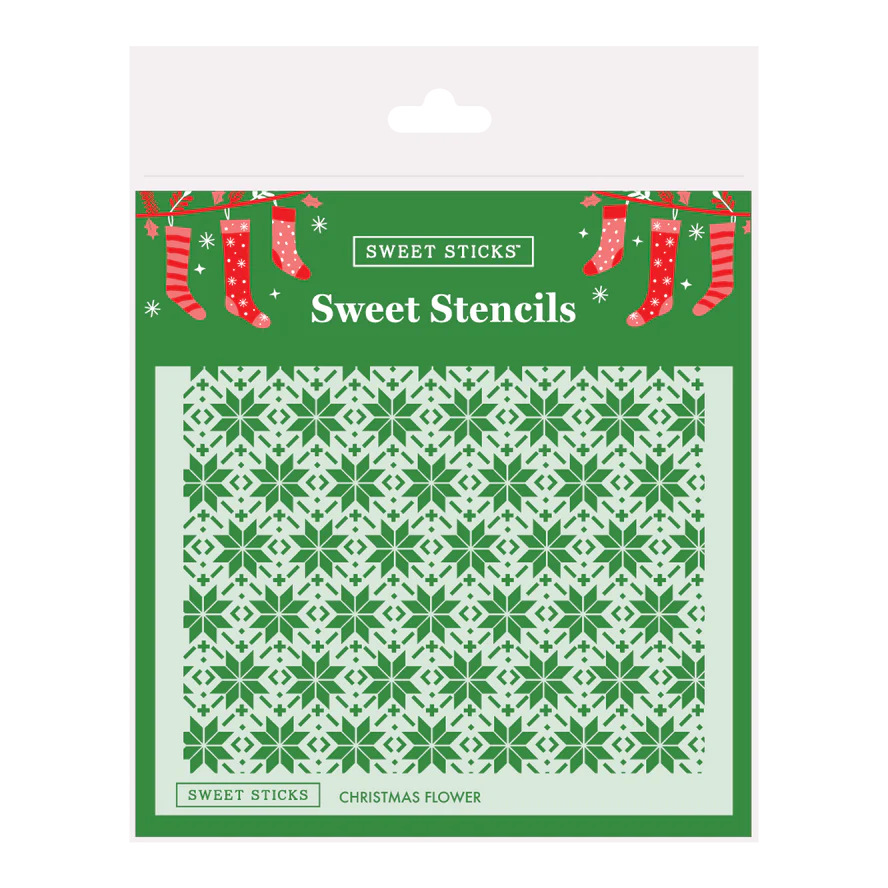 Sweet Sticks Stencil - Christmas Flower.