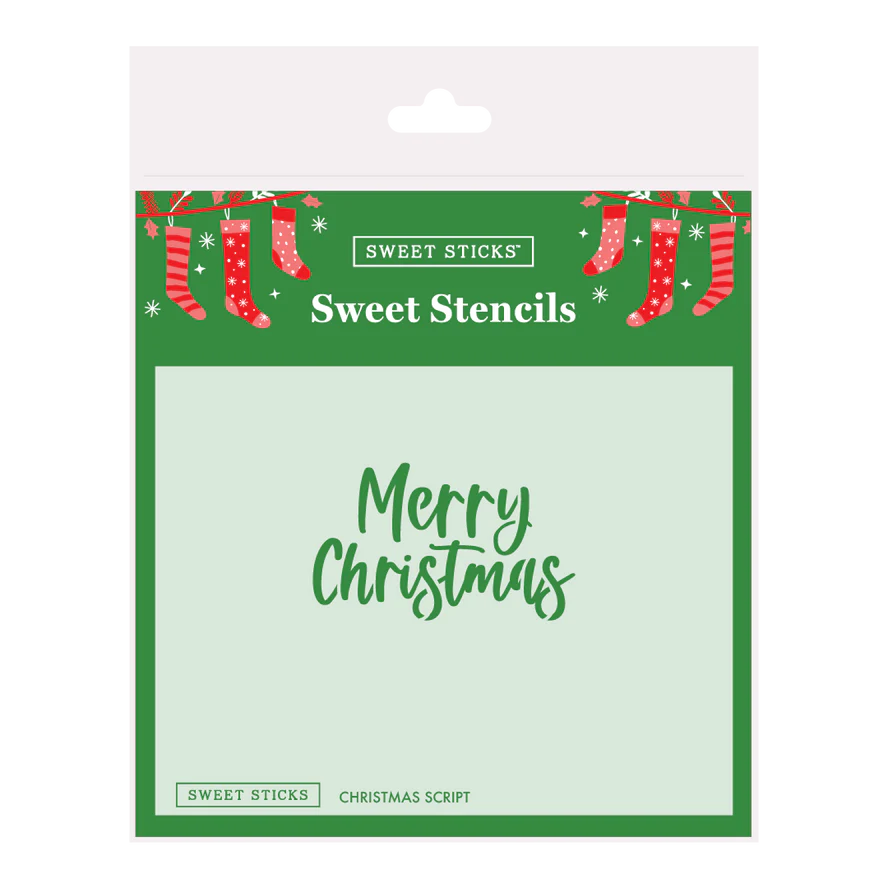 Sweet Sticks Stencil - Christmas Script.