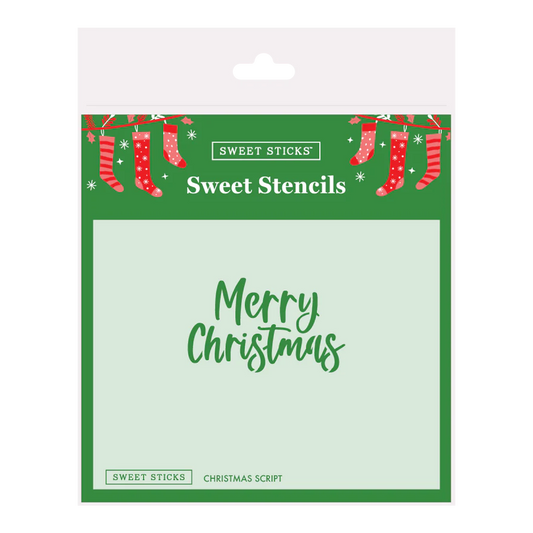 Sweet Sticks Stencil - Christmas Script.