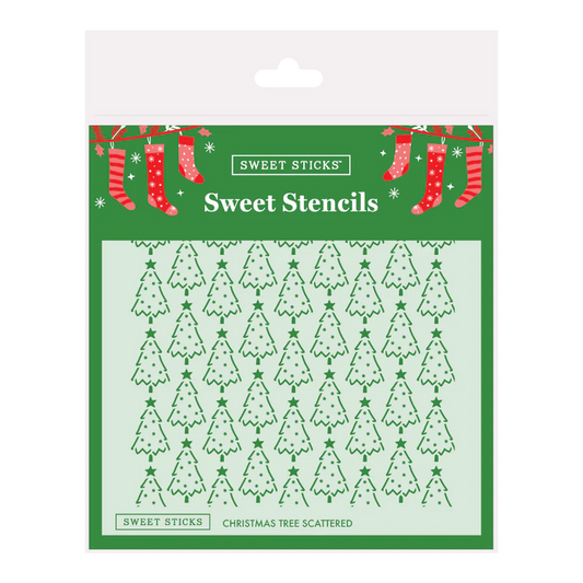 Sweet Sticks Stencil - Christmas Tree Scattered.