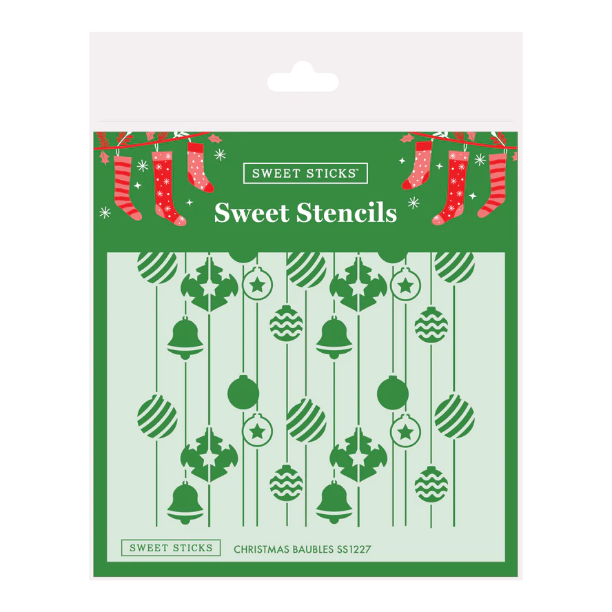 Sweet Sticks Stencil - Christmas Baubles.