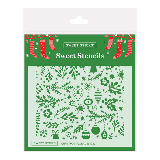 Sweet Sticks Stencil - Christmas Floral.