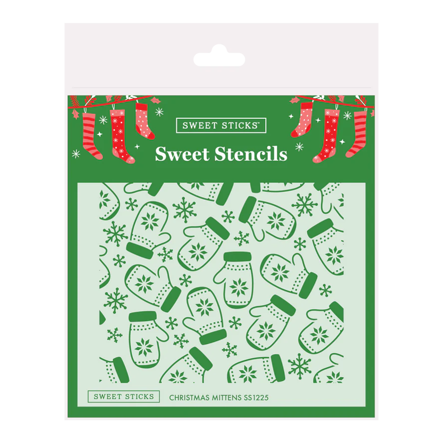 Sweet Sticks Stencil - Christmas Mittens.