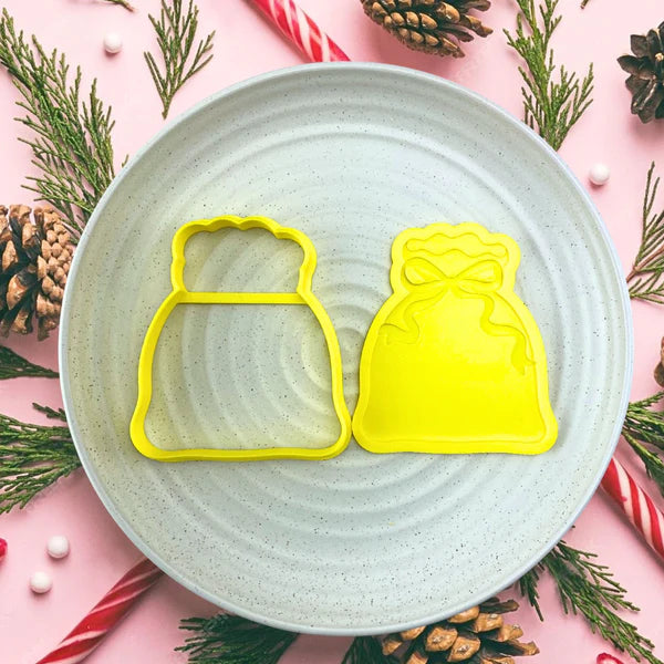 Custom Cookie Cutter - Santa Sack Cutter & Debosser Set