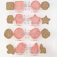 8pc Mario Cookie Cutter Set - V2