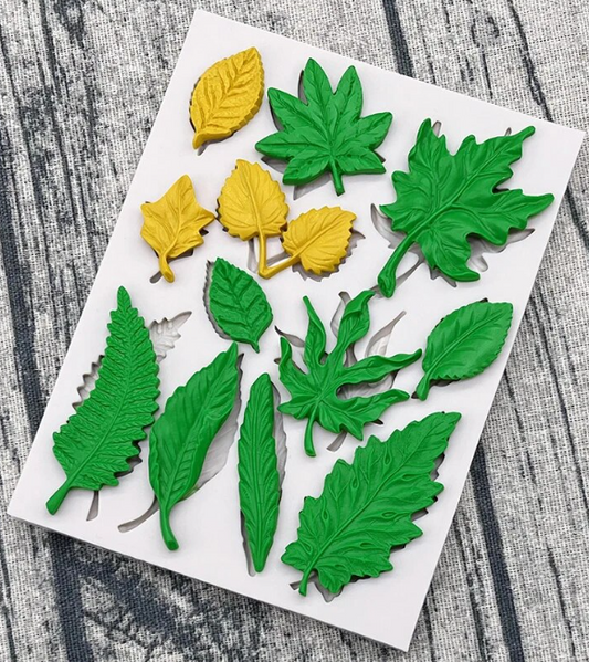 Silicone Mould - Assorted Leaves - S491