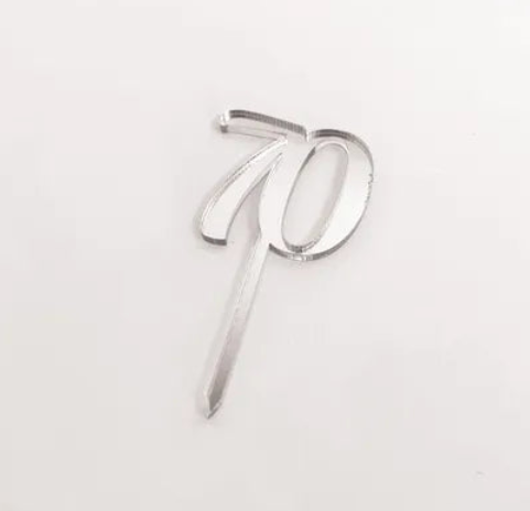 Cake Craft Single Cupcake / Mini Acrylic Topper  - 70 - Assorted Colours