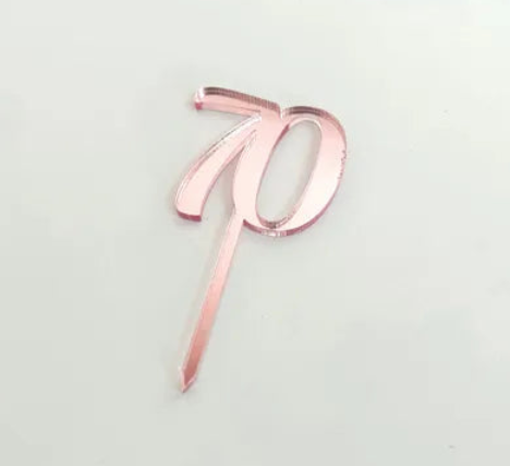 Cake Craft Single Cupcake / Mini Acrylic Topper  - 70 - Assorted Colours