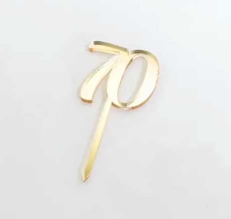 Cake Craft Single Cupcake / Mini Acrylic Topper  - 70 - Assorted Colours