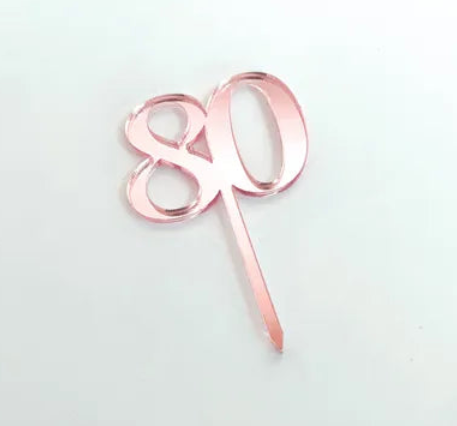 Cake Craft Single Cupcake / Mini Acrylic Topper  - 80 - Assorted Colours