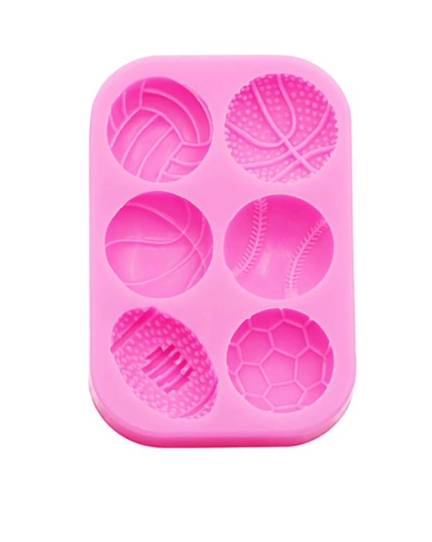 Silicone Mould - 6PC Sports Ball Set V2 - S515