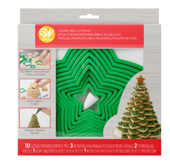 15PC Christmas Tree Cookie Cutter Kit