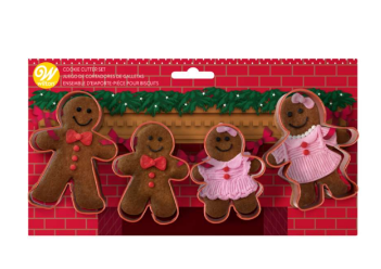 4PC Gingerbread Family Cookie Cutter Set