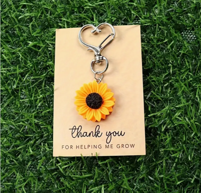 Key Ring - Sun Flower - Thank You For Helping Me Grow