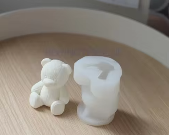 Silicone Mould - 3D Sitting Bear Med S482