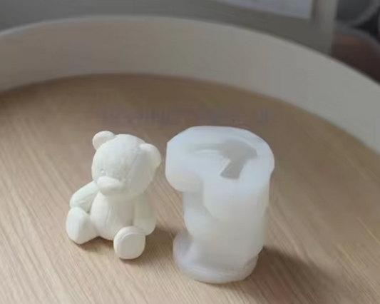 Silicone Mould - 3D Sitting Bear Med S482