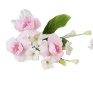 Handcrafted Sugar Flower - Rose Spray - Pink