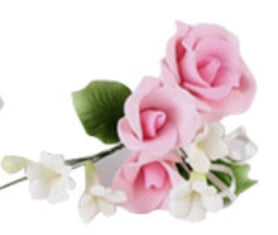 Sugar Flower - Rose Spray - Pink