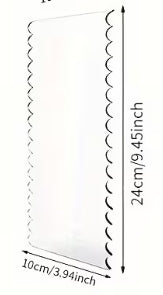 Acrylic Scraper - Double Scallop Small