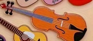 Assorted Acrylic Mini Guitar/ Ukulele/Violin Cake Decorating