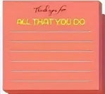 Appreciation & Encouragement Sticky Note Pad - Assorted