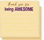 Appreciation & Encouragement Sticky Note Pad - Assorted