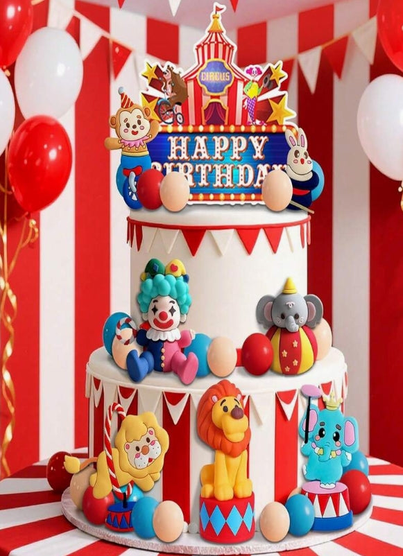 27Pcs - Circus Theme Cake Decorating Kit