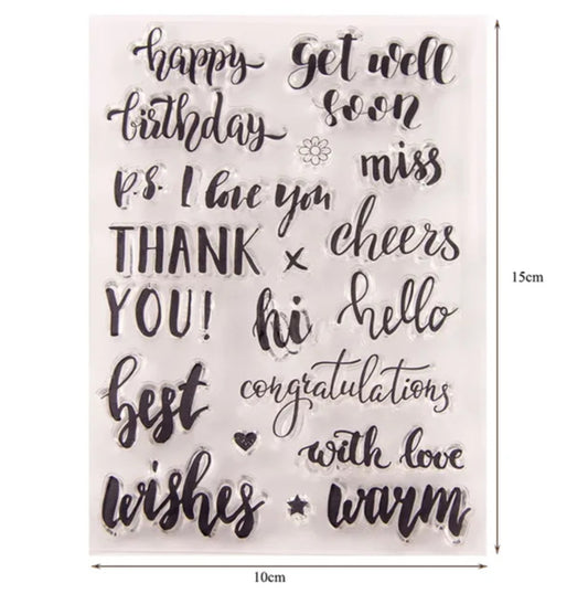 Letter Stamp Set - Swirl Messages.