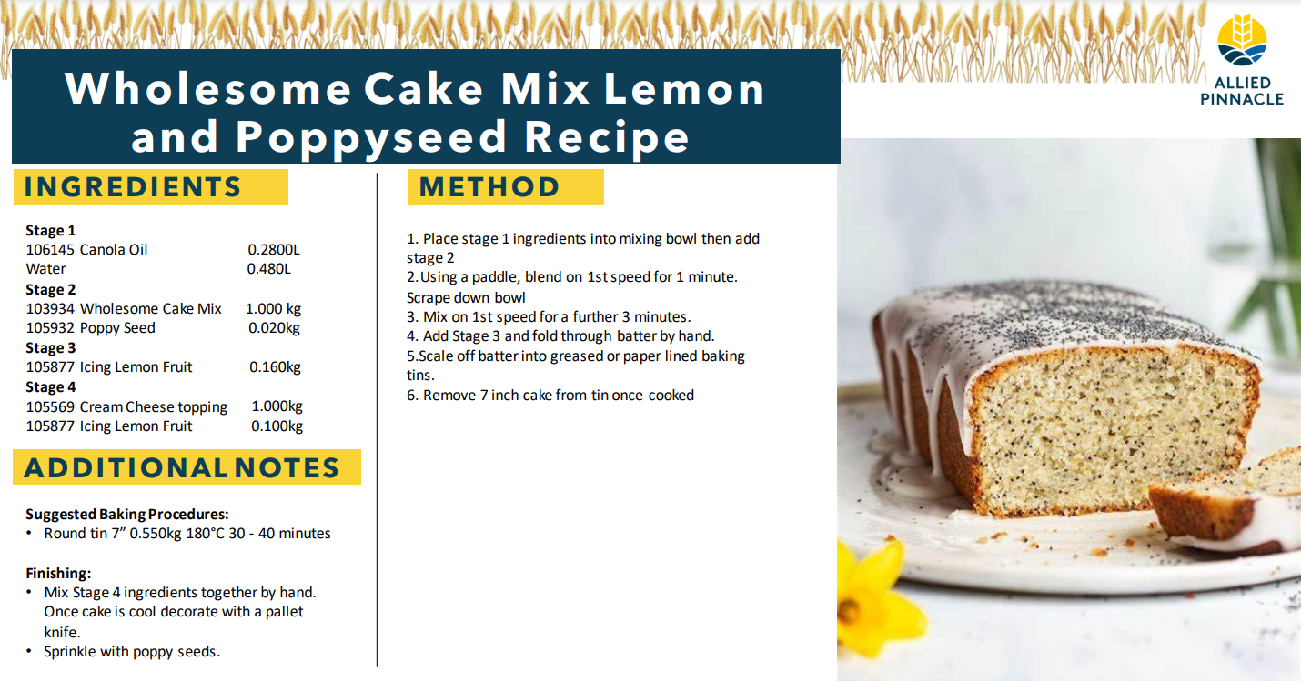 Pinnacle Complete Wholesome Cake Mix - 1kg