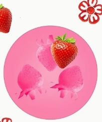 Silicone Mould - 3PC Mini Strawberry - S475