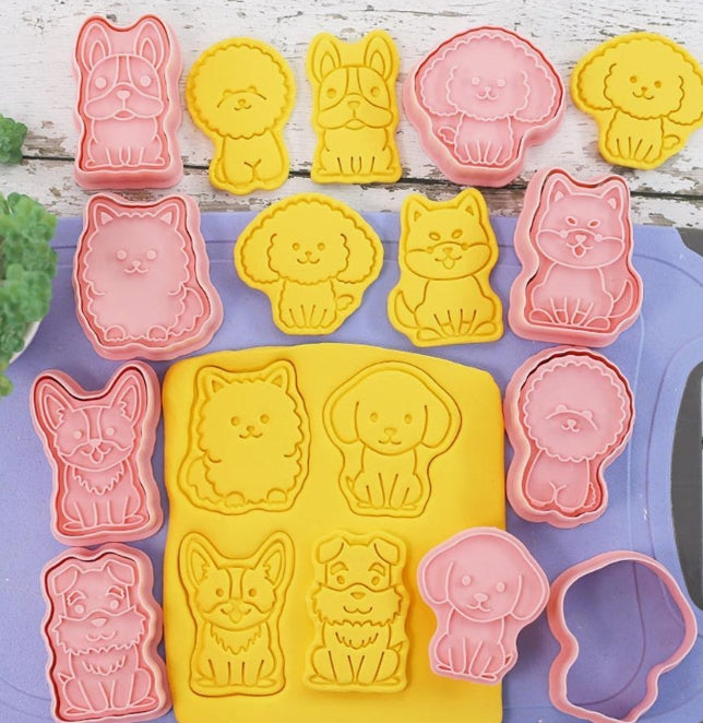 8pc Assorted Dogs Cookie Cutter Set