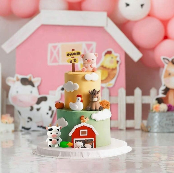 9Pc Farm Animal Cake Decorating Kit - V5