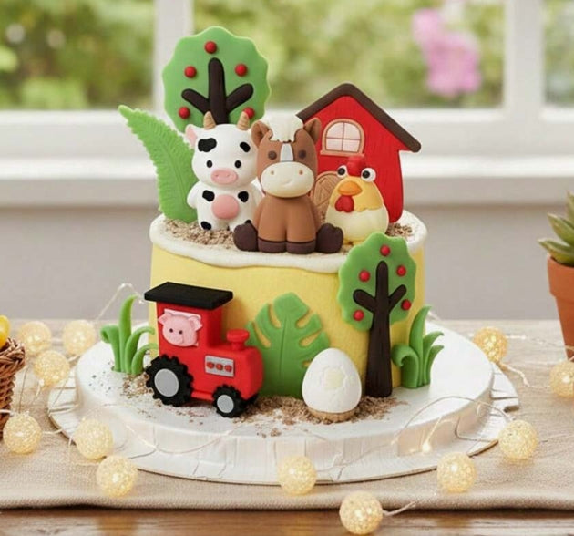 16Pc Farm Animal Cake Decorating Kit - V4