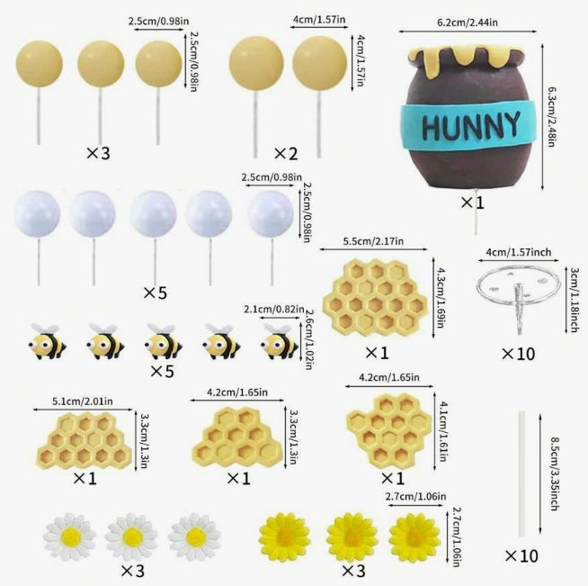 26Pc Bee Theme - Decorating Kit